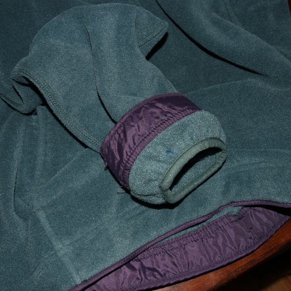 Women's Teal Fleece Pullover Jacket - Picture 5 of 6